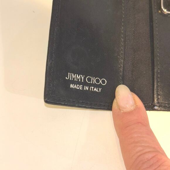 Jimmy Choo Black Leather “Stars” Wallet and Key Holder Set - Picture 6 of 6